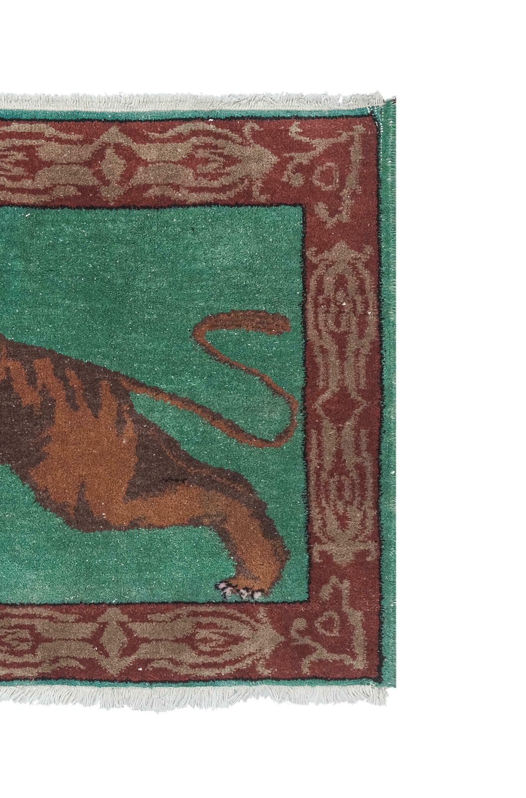 Vintage Handmade Lion Figure Turkish Rug 80 X 150 Cm photo for sale