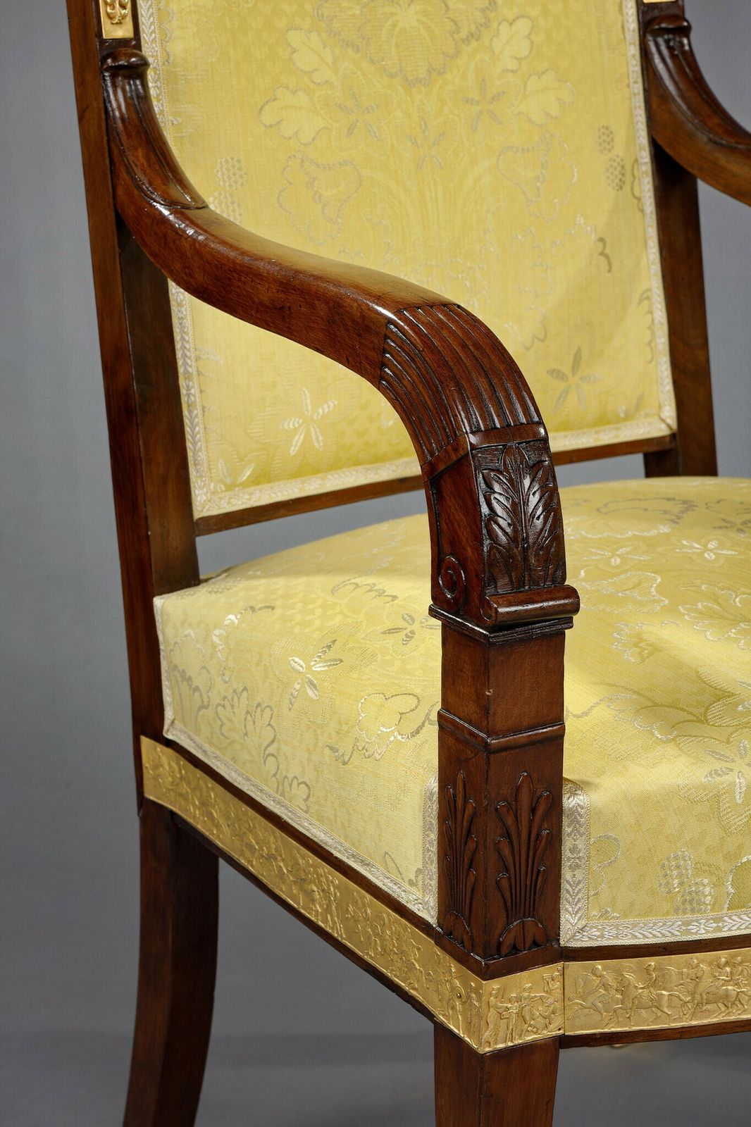 photo vinterior Mahogany Living Room Set With Four Armchairs, Two Bergères And A Sofa