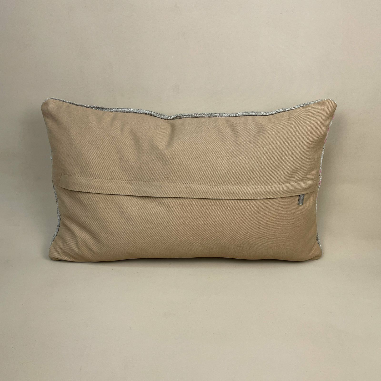 Antique Kilim Cushion Pillow Feather Filled Handwoven Muted Beige photo vinterior