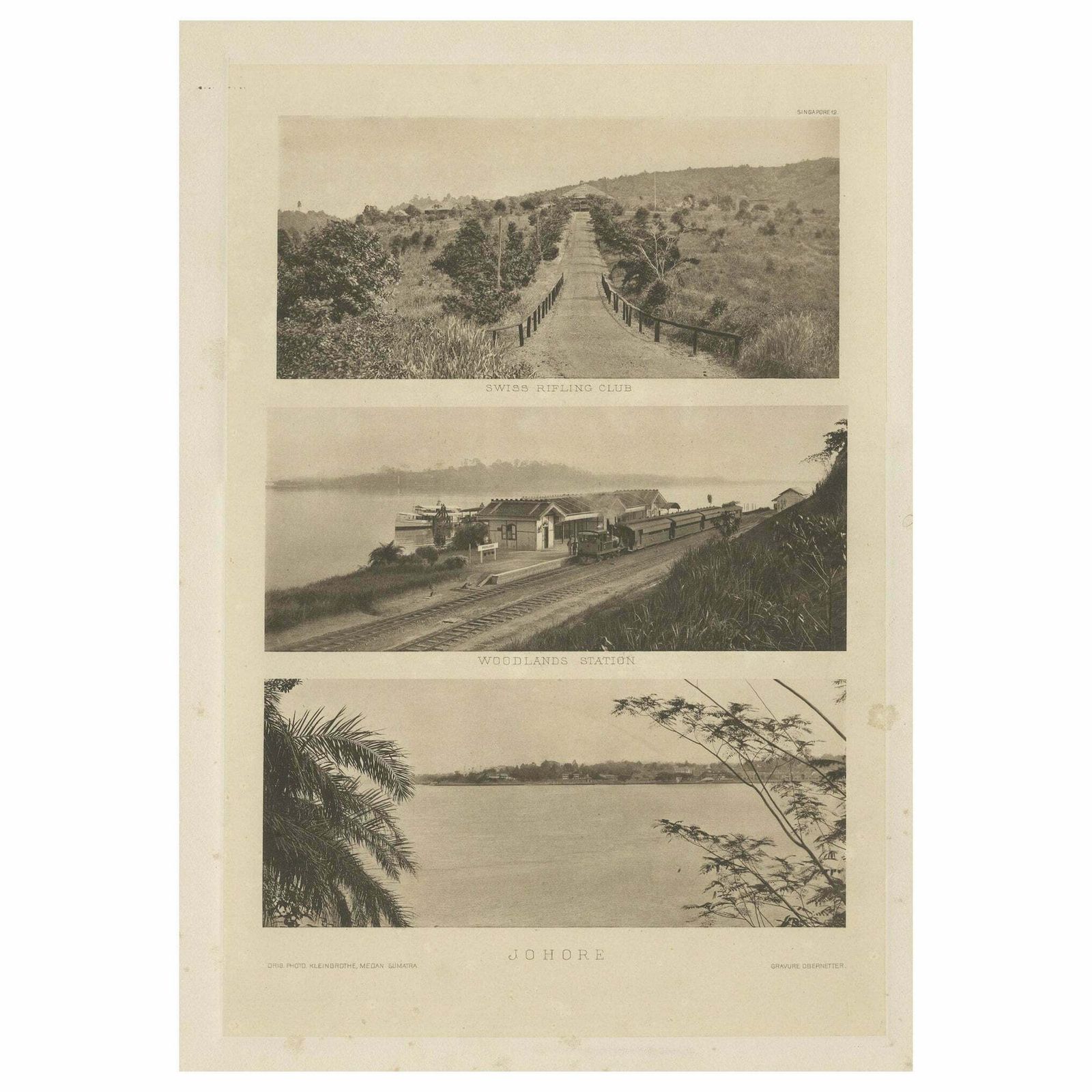 Rare Heliogravures Of Singapore And Johore, Published In 1907