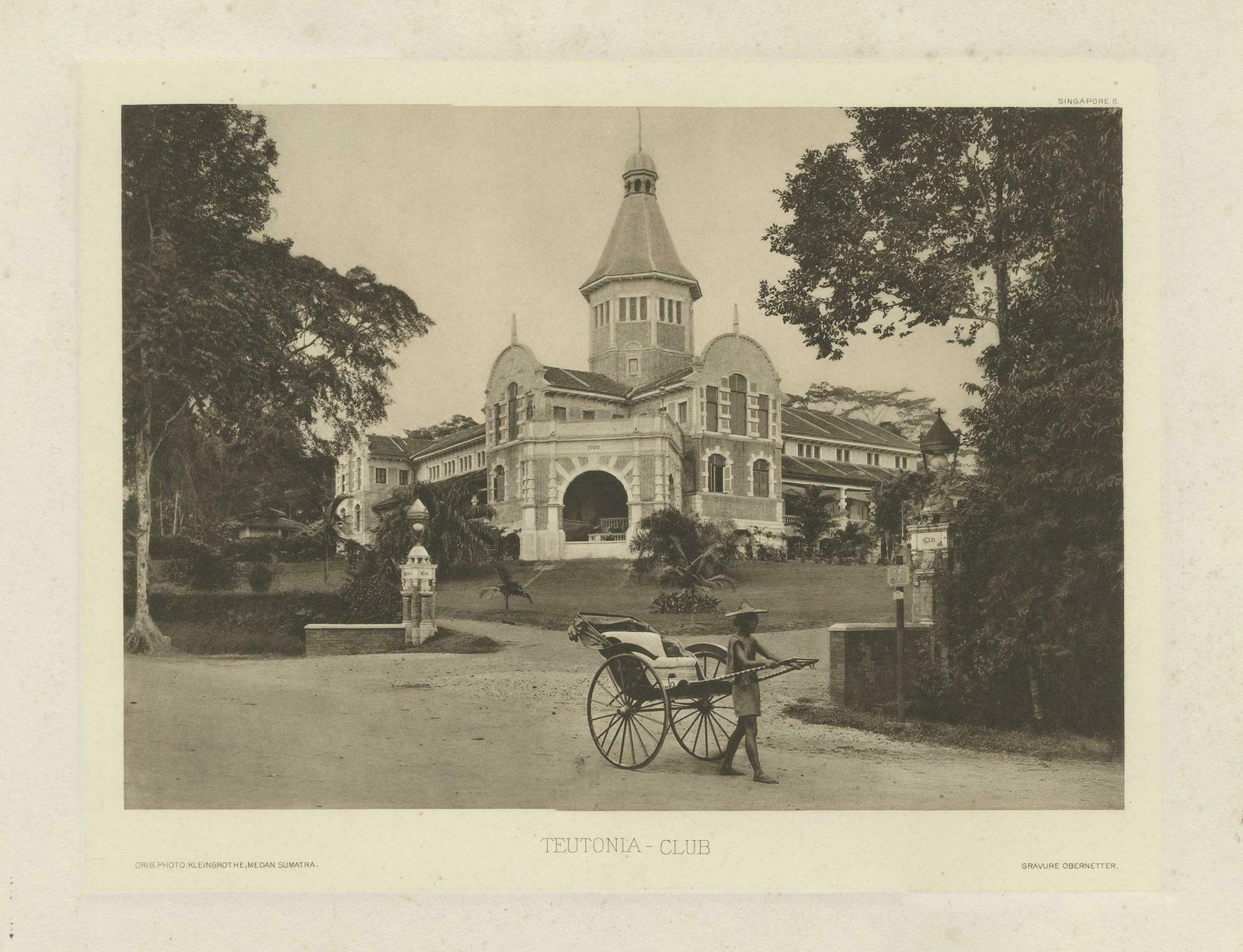 Rare Heliograph Of The Teutonia Club In Colonial Singapore, 1907 photo furniture