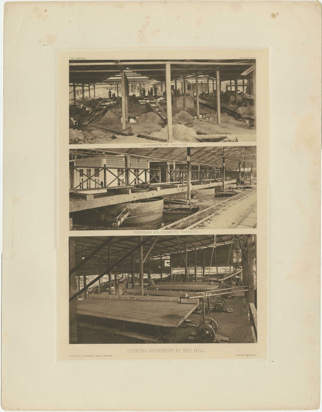 Heliograph Of Tin Mining In Tronoh, Perak And Tambun In Sabah, Malaysia, 1907 photo furniture
