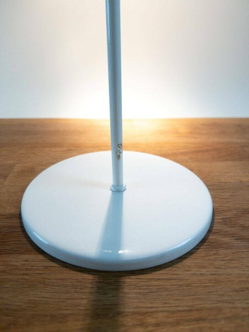 photo for sale Vintage White Desk Lamp   White Adjustable Metal Spot Lamp   Cute And Small Bright Retro Desk Lamp