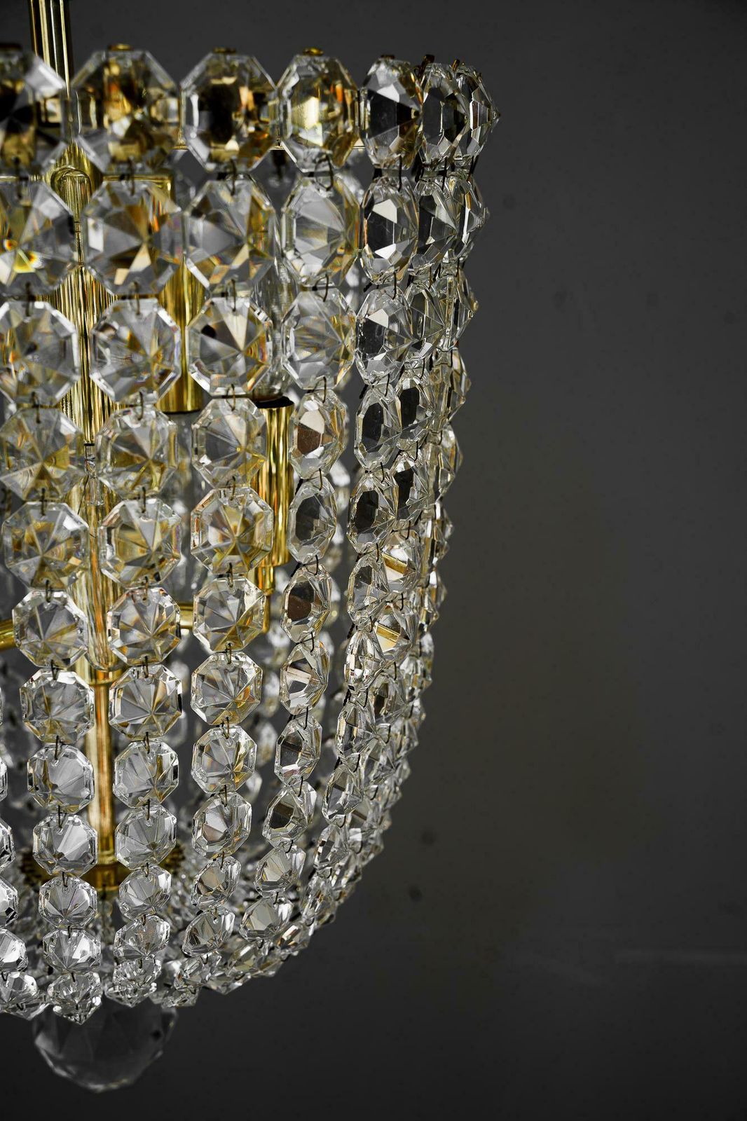 Lighting Crystal Chandelier Around 1960s By J.L.Lobmeyr ( Signed ) photo