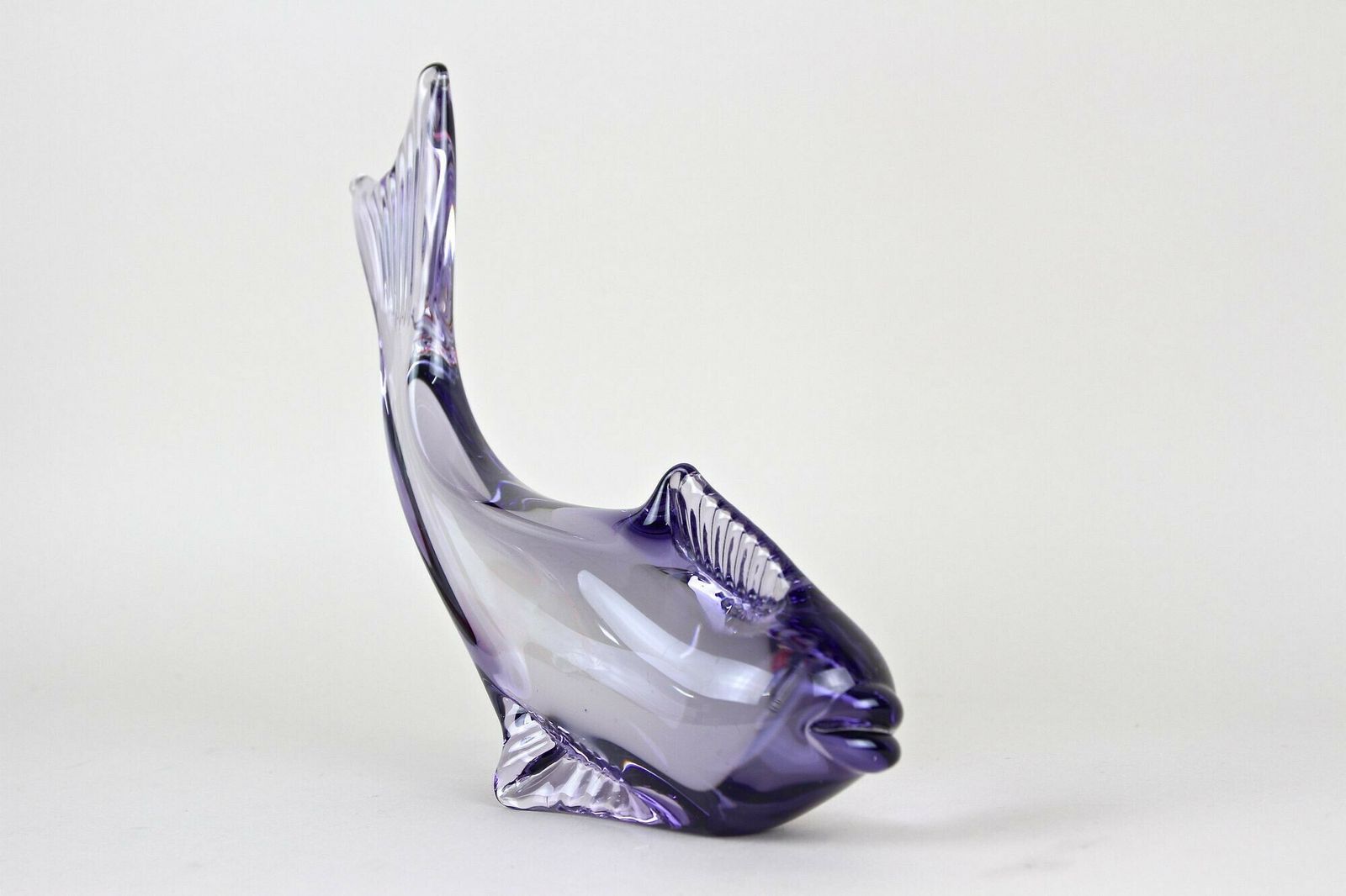 photo buy Contemporary Purple Murano Glass Fish, Italy Circa 1970