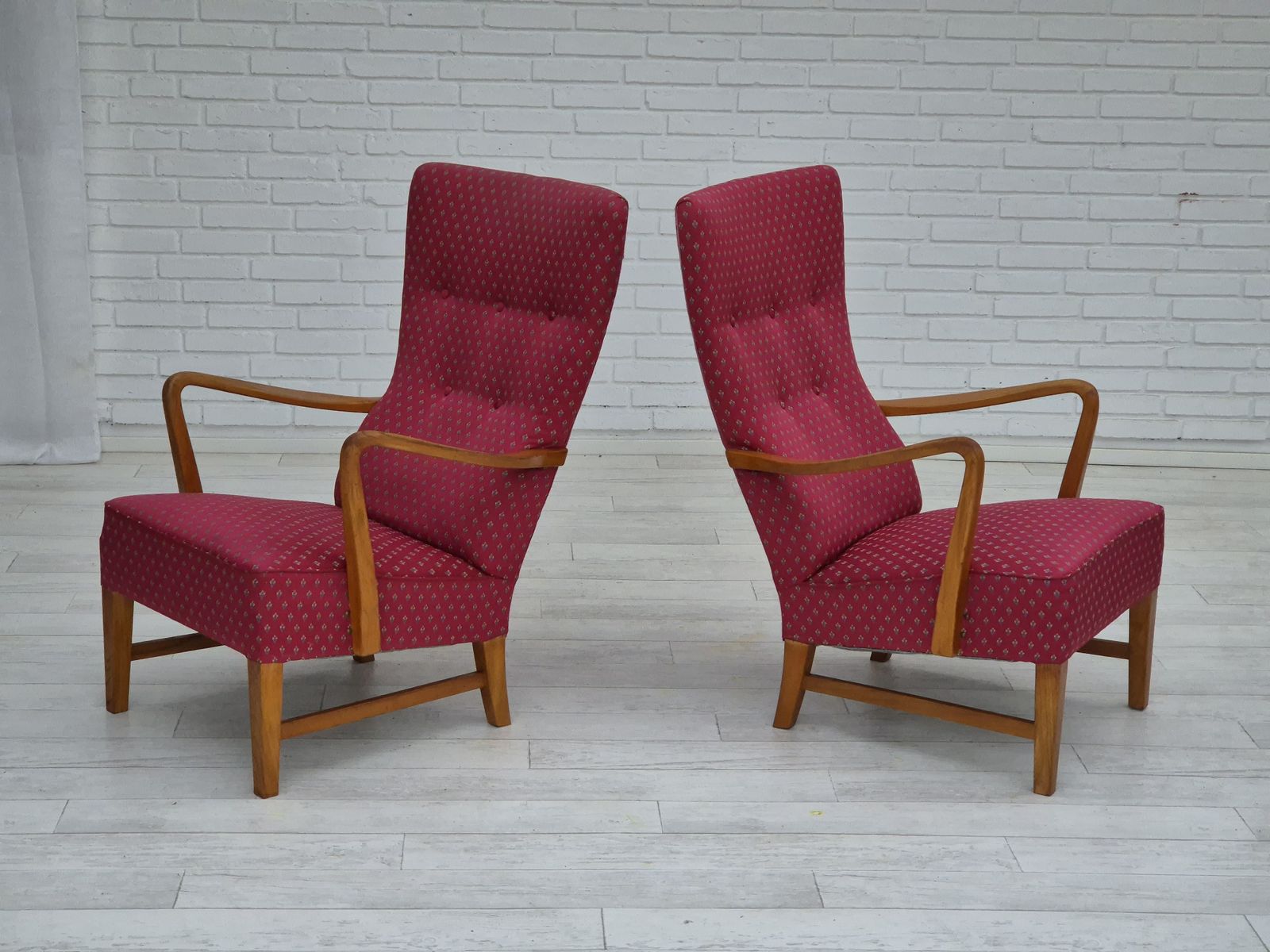 1970s, Scandinavian Chairs, Original Very Good Condition, Ash Wood. photo Furniture