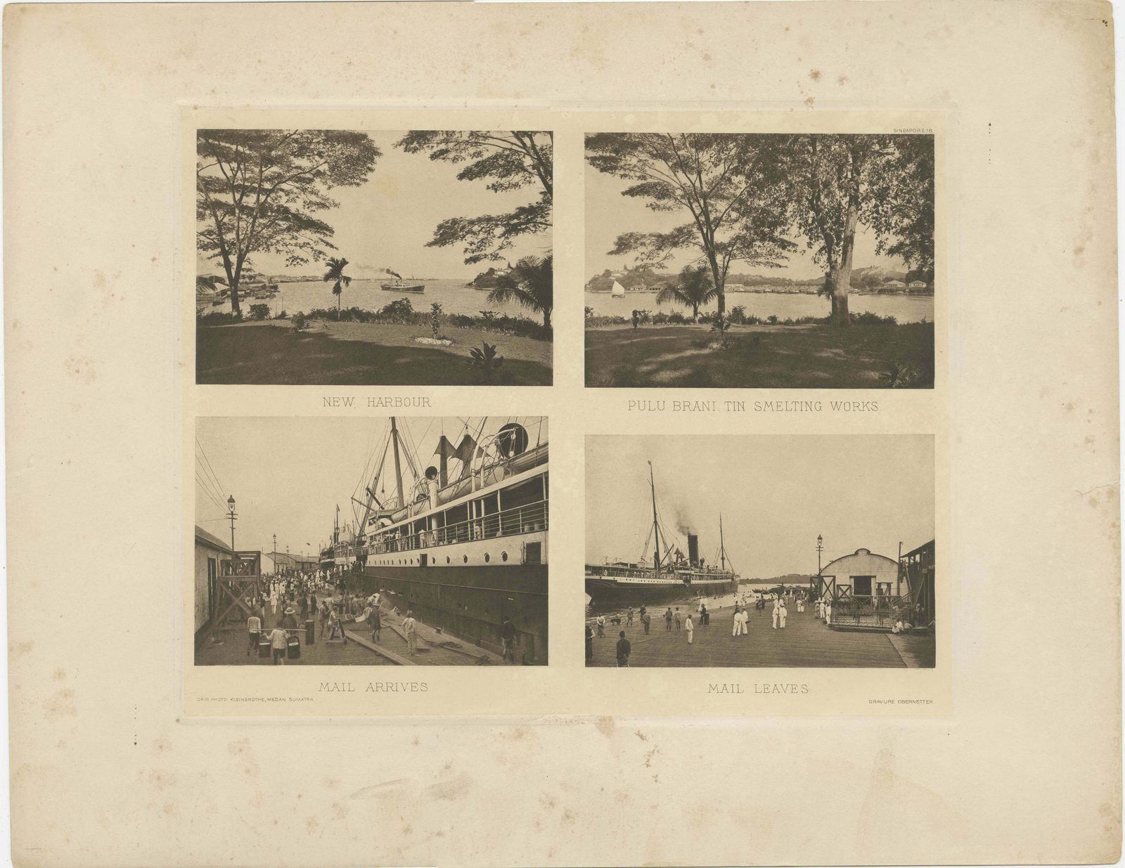 Rare Harbour Views Of Colonial Singapore, 1907 photo for sale