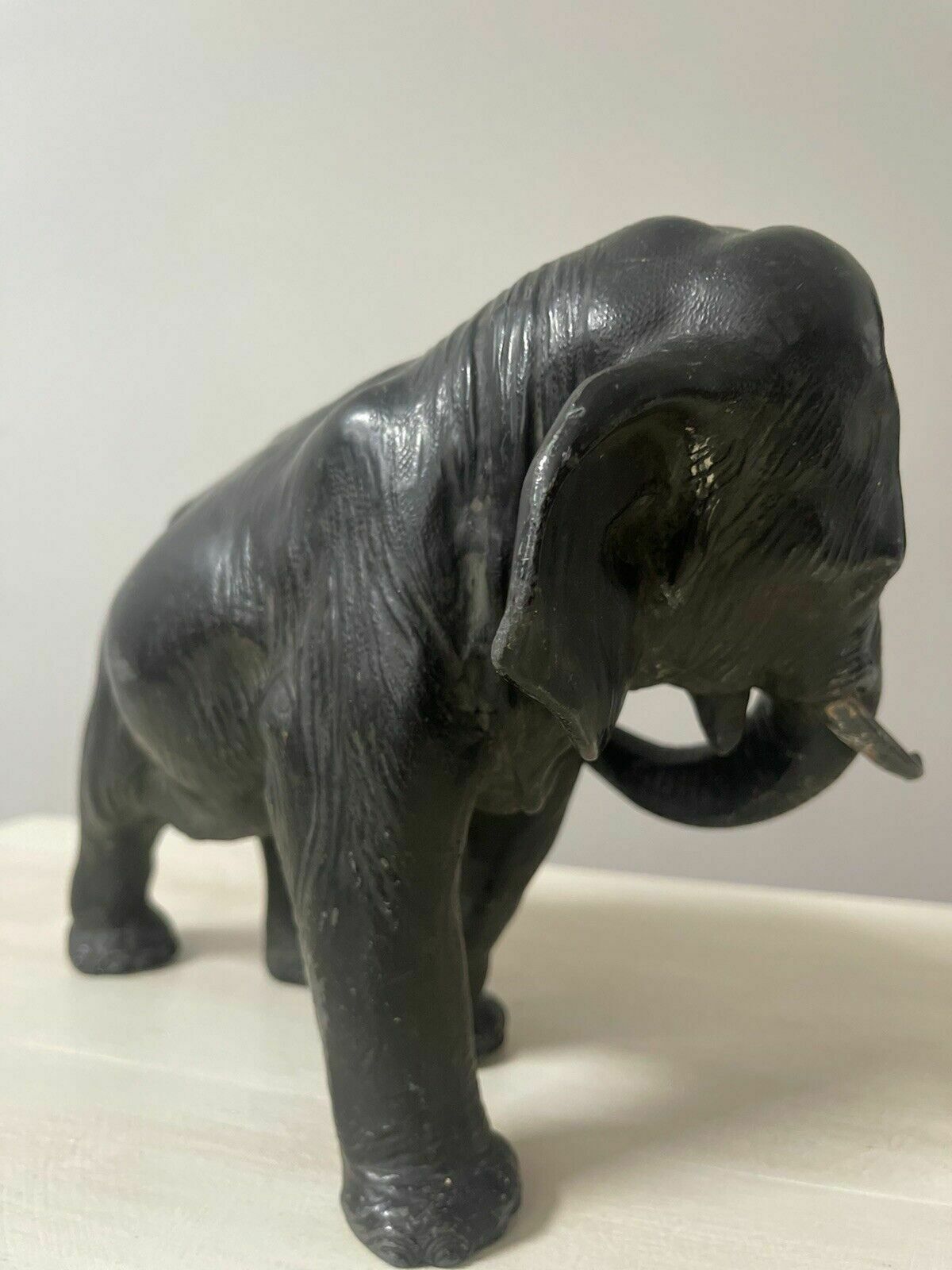 A Japanese Meiji Period (1868 1912) Spelter Model Of An Elephant photo vintage