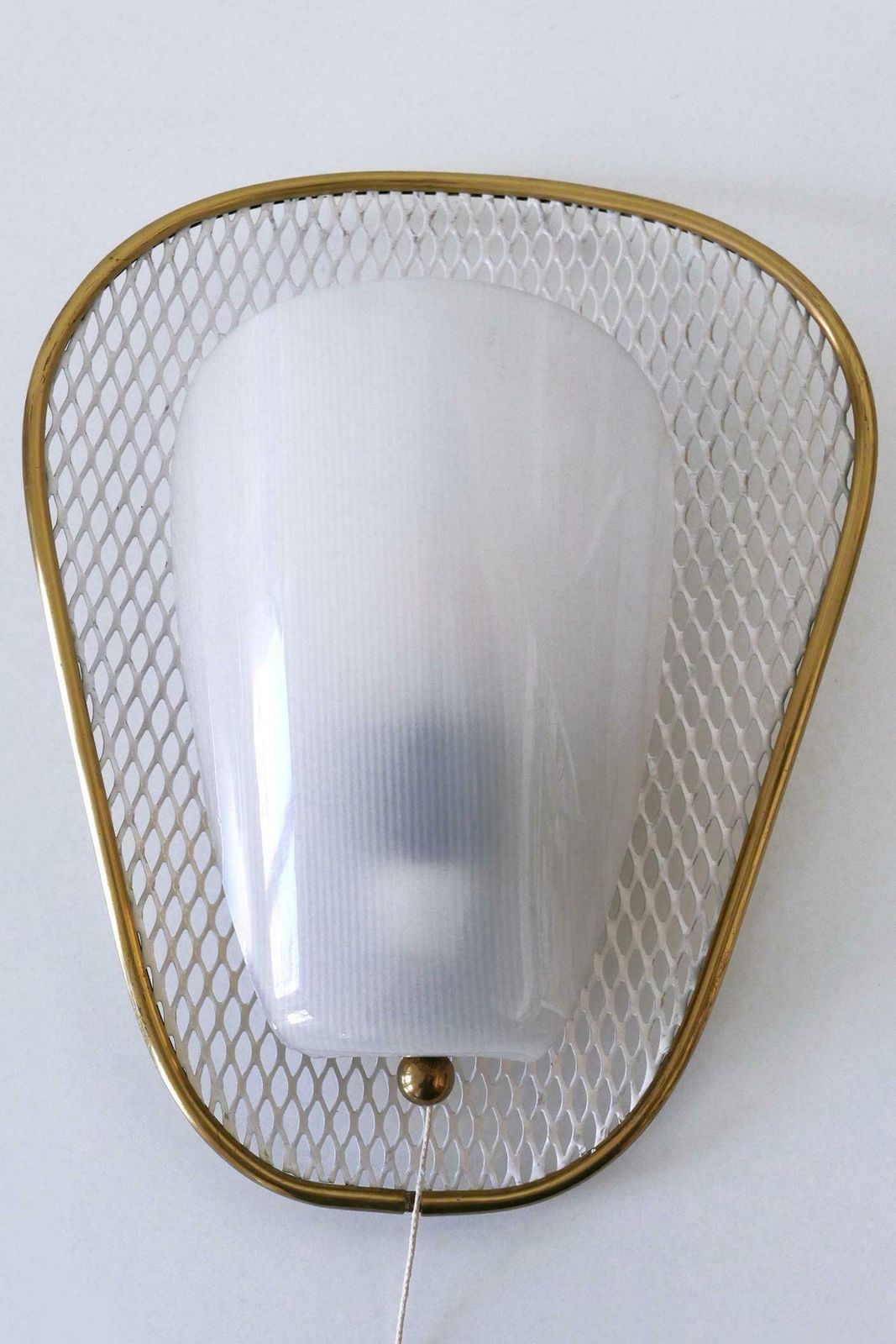 Set Of Two Rare & Elegant Mid Century Modern Sconces Or Wall Lamps Germany 1950s photo vinterior