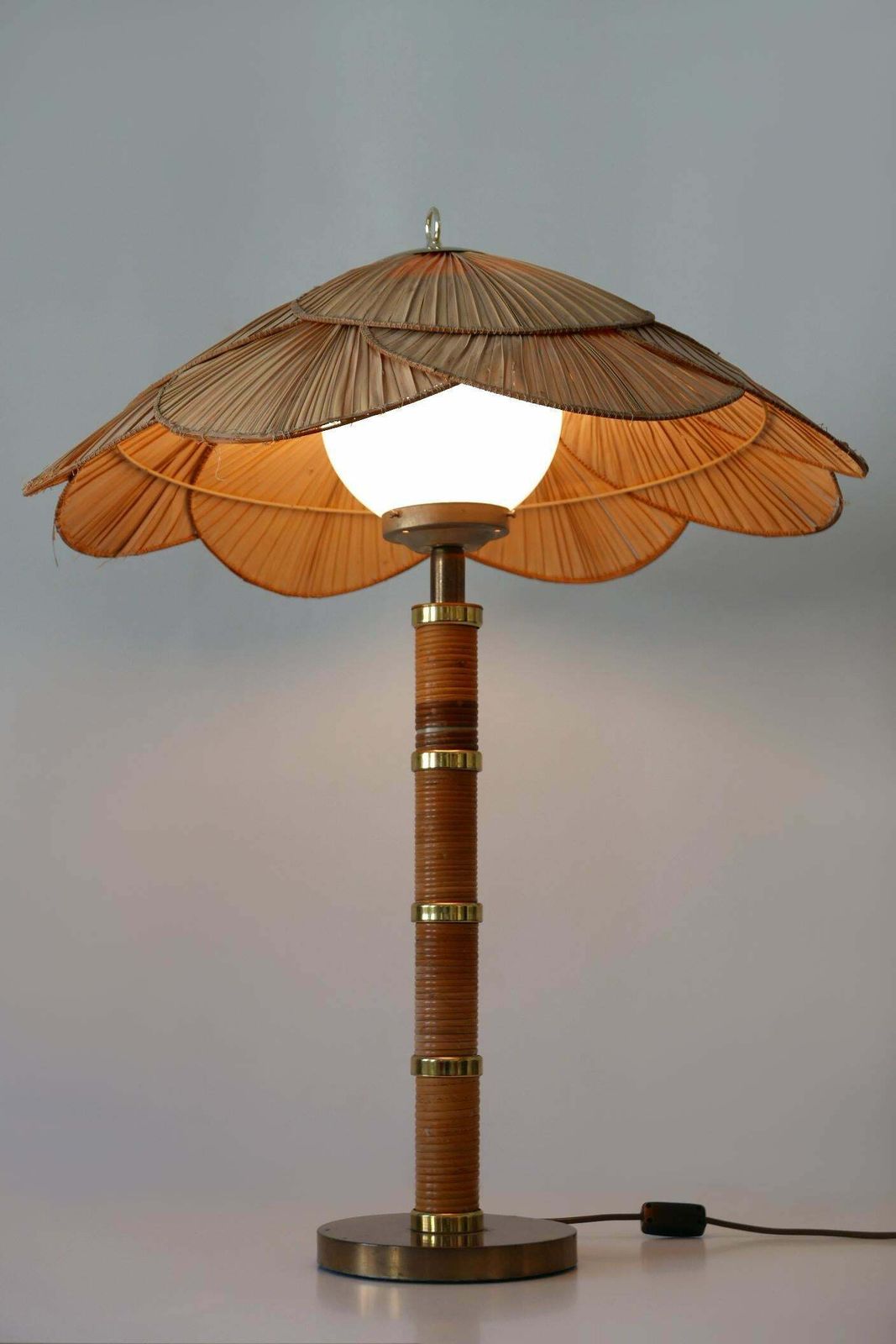 photo for sale Xl Mid Century Modern Uchiwa Table Lamp Or Floor Light By Miranda Ab Sweden