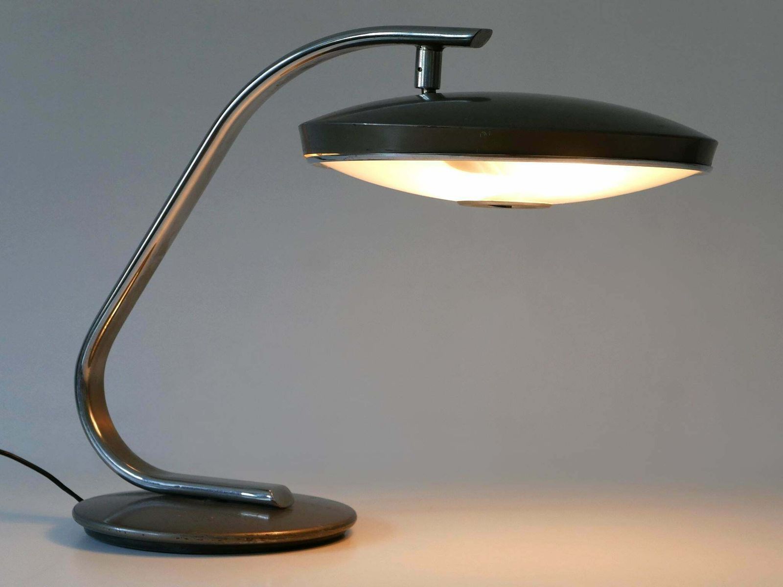 Lighting Mid Century Modern Desk Light Or Table Lamp 'Boomerang' By Fase Spain 1960s photo