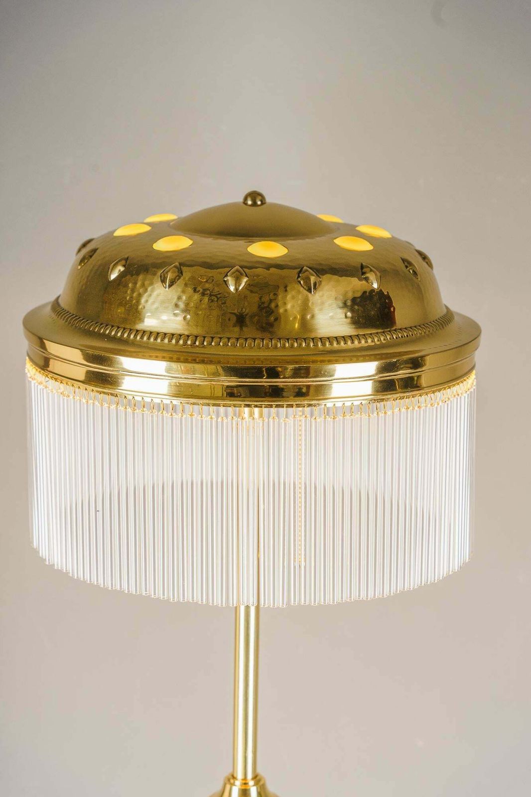 Lighting Adjustable Art Deco Floor Lamp With Opaline Glass Stones On The Shade 1920s photo