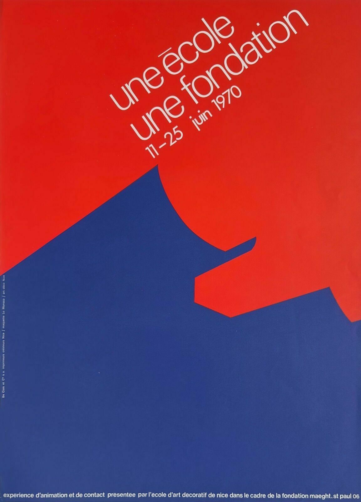 Gerard Lo Monaco Maeght Art Foundation Poster Silkscreen Poster Expo 1970 Nice