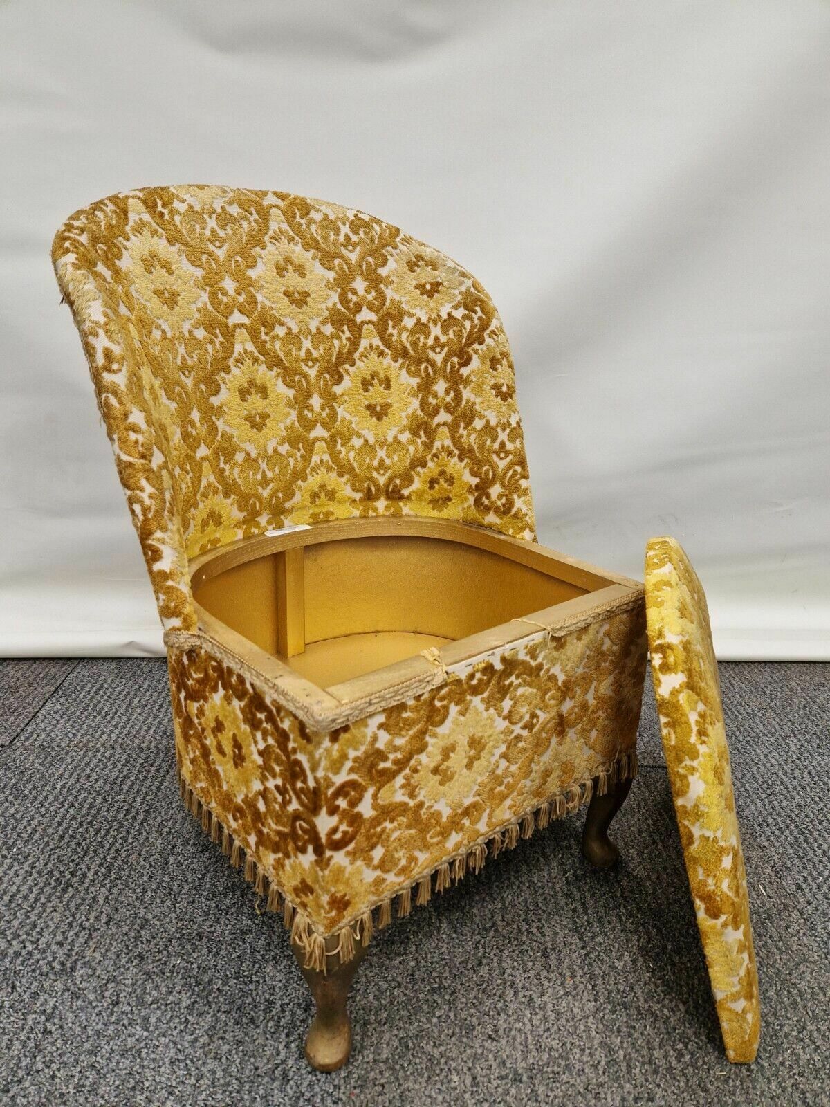 Vintage Velvet Tub Chair With Storage photo furniture