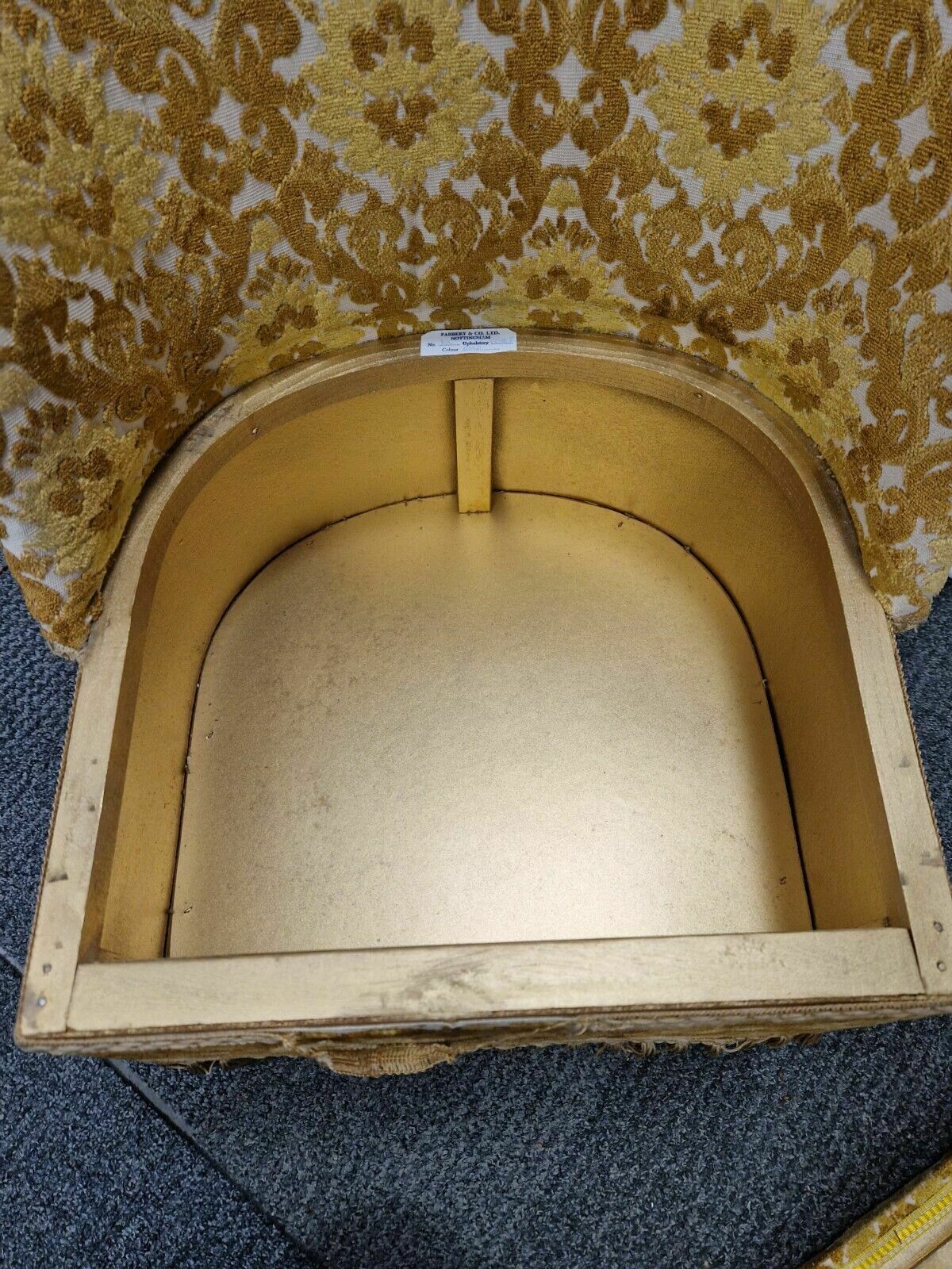 Vintage Velvet Tub Chair With Storage photo for sale