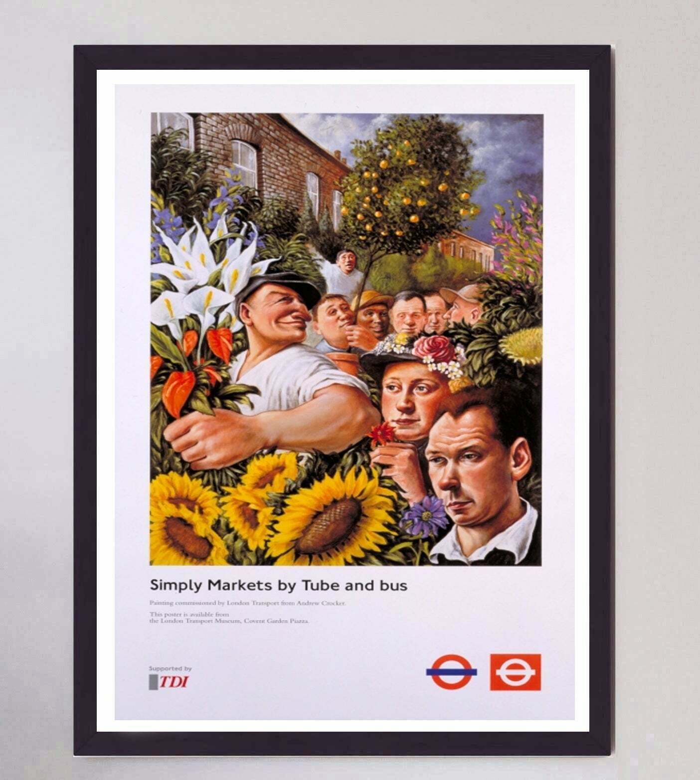 Tfl   Simply Markets By Tube And Bus Original Vintage Poster photo furniture