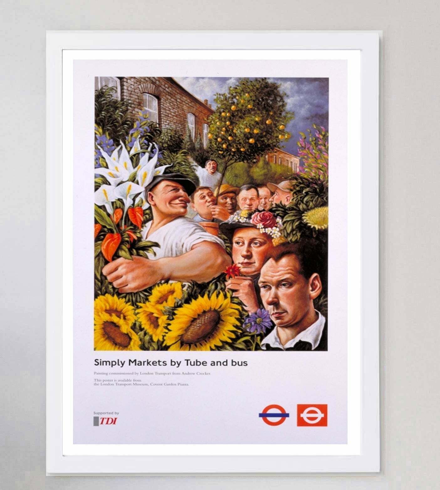 Tfl   Simply Markets By Tube And Bus Original Vintage Poster photo for sale