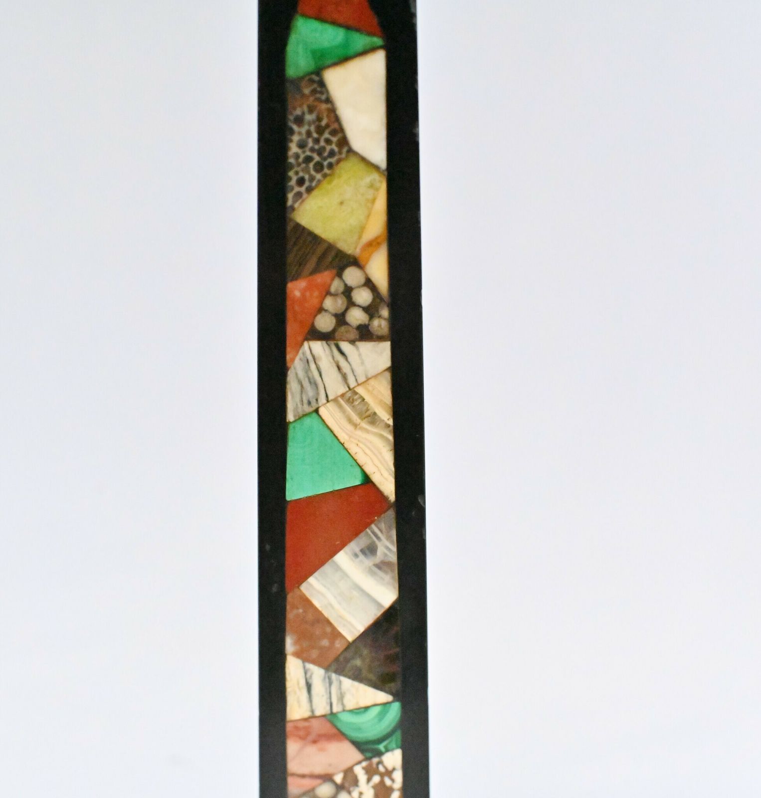 Pair Grand Tour Obelisks Marble Pietra Dura photo Art