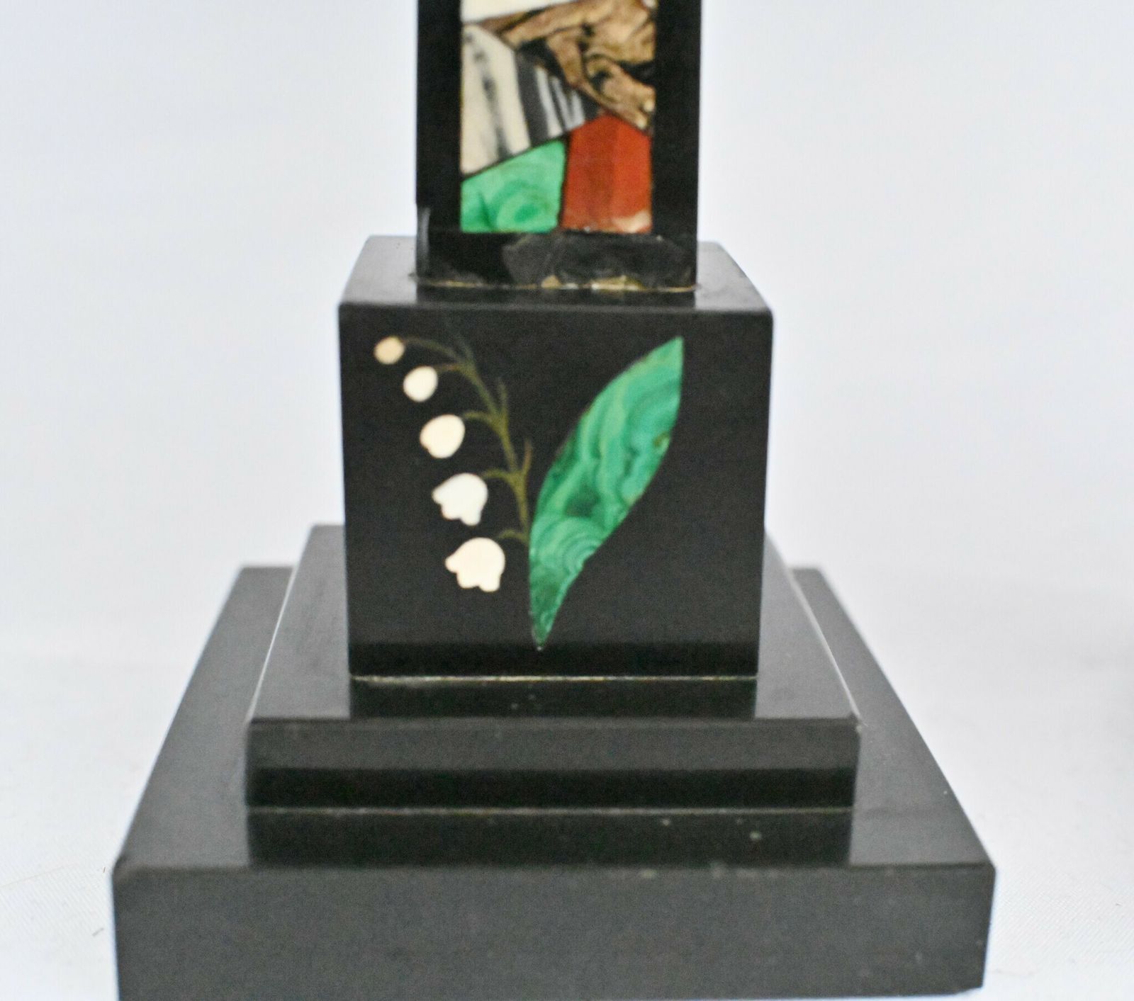 795.0 Pair Grand Tour Obelisks Marble Pietra Dura photo