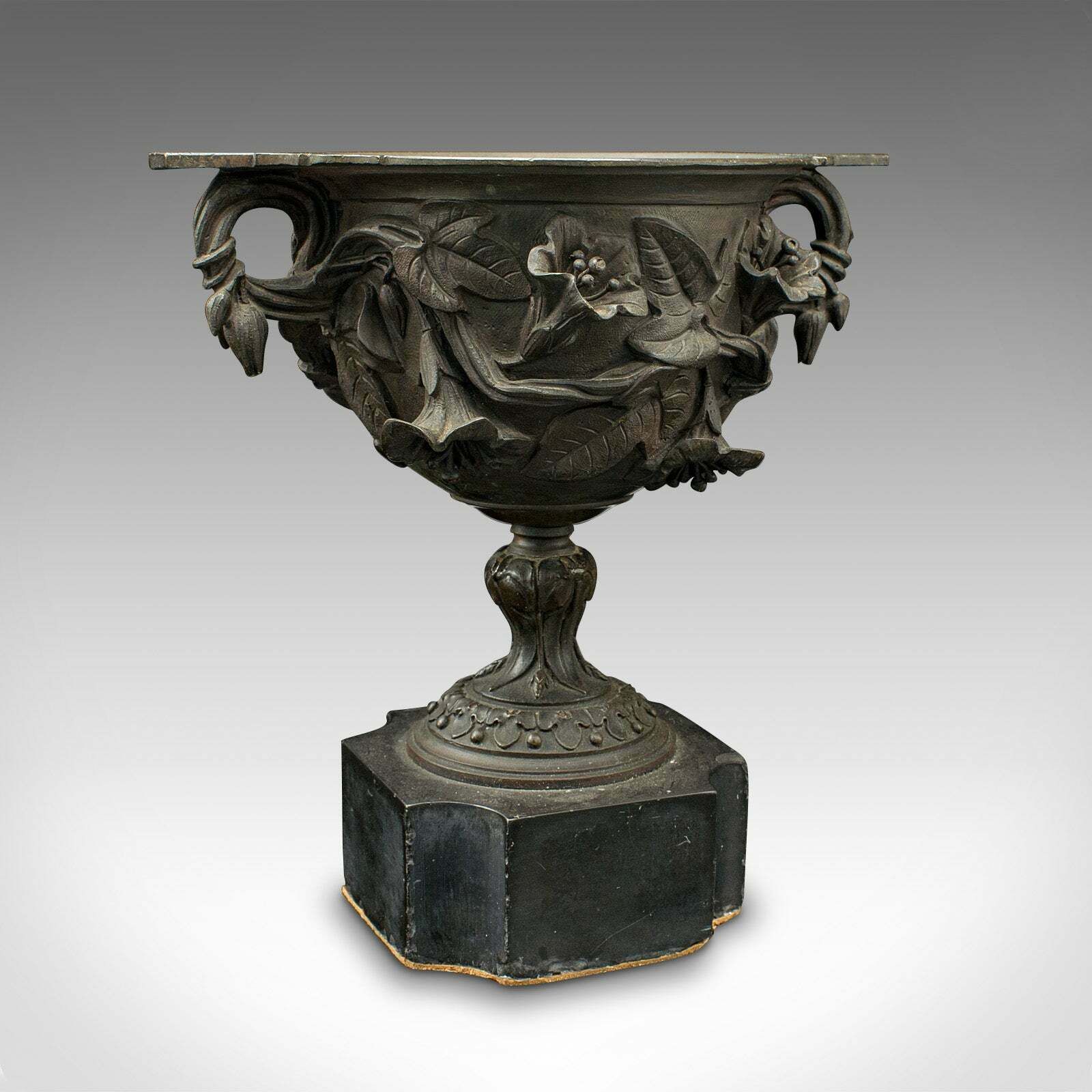 Pair Of Antique Drinking Cups, Italian, Bronze, Goblets, Grand Tour, Victorian photo for sale