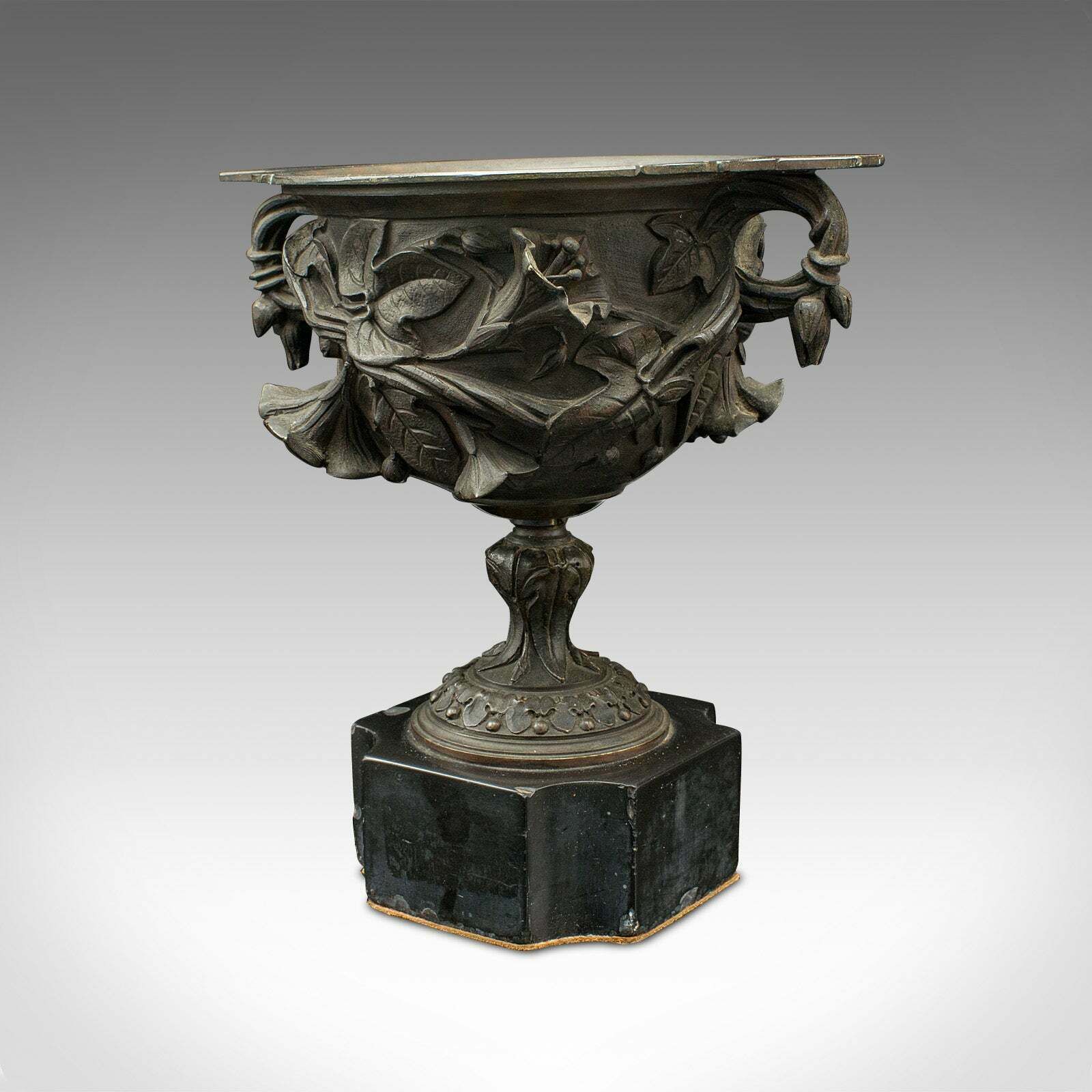 Pair Of Antique Drinking Cups, Italian, Bronze, Goblets, Grand Tour, Victorian photo vinterior