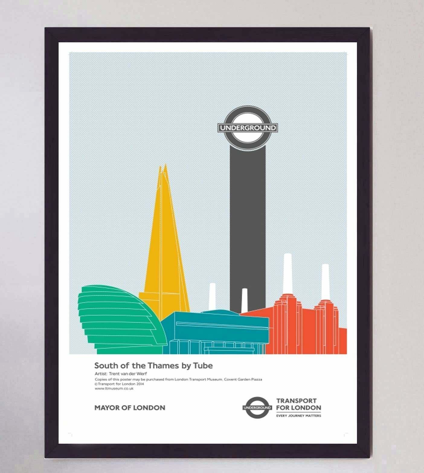 Tfl   South Of The Thames By Tube Original Vintage Poster photo furniture
