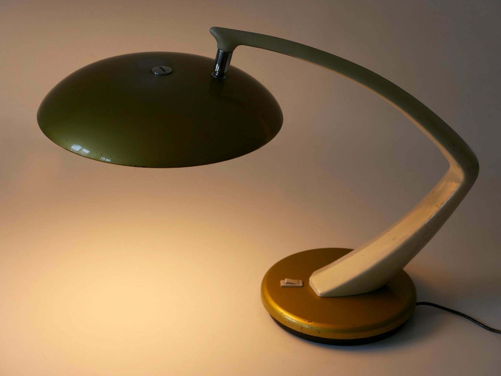 Mid Century Modern Desk Light Or Table Lamp 'Boomerang 64' By Fase Spain 1960s photo furniture