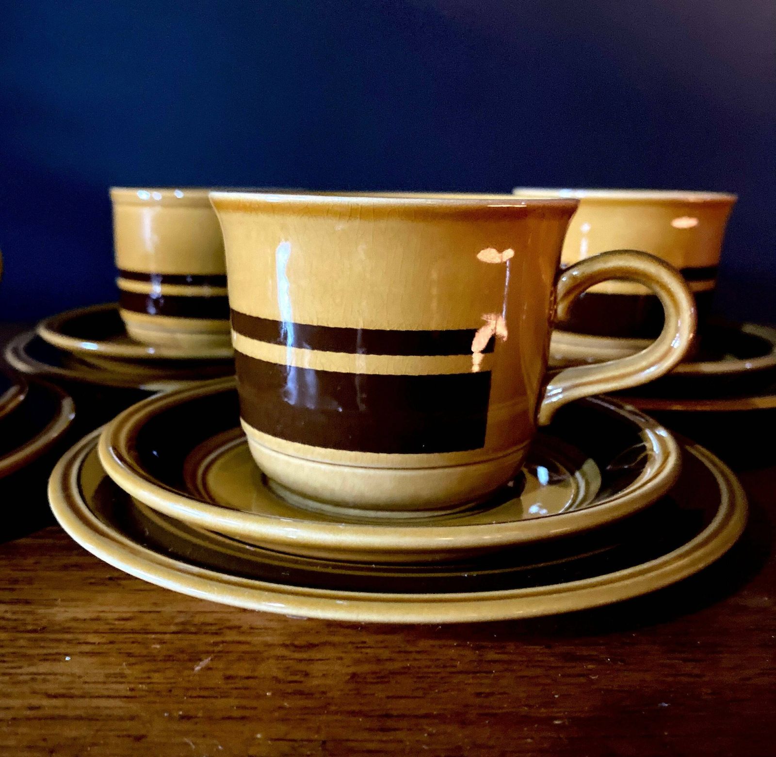 Vintage, Tan And Brown, Retro , Cups. Coffee / Tea . Set Of 2, 1960s. Housewarming Gift. Staffordshire Pottery. photo furniture