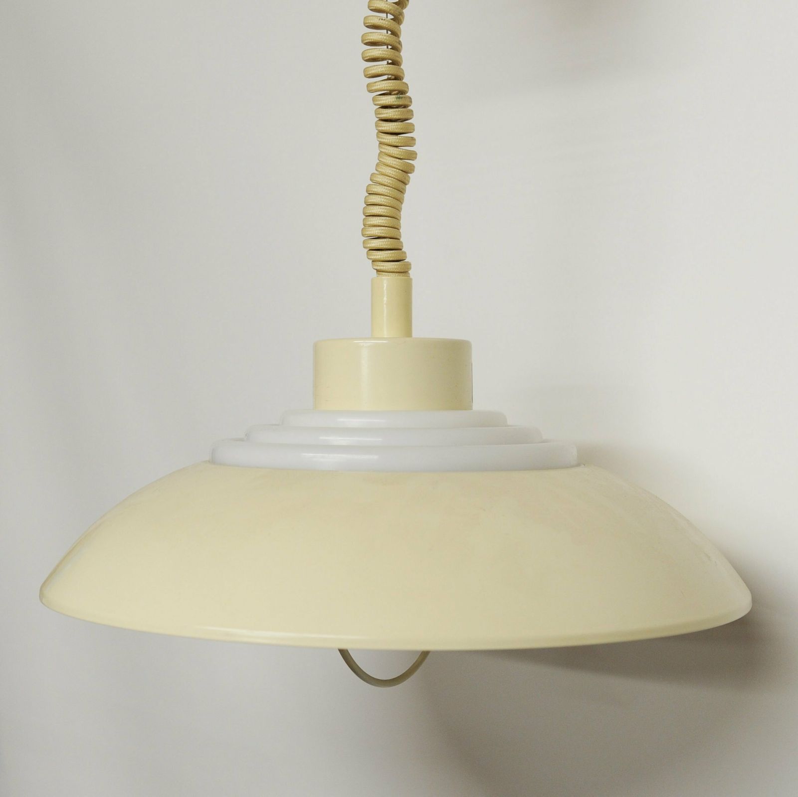 Vintage Italian Pendant Lamp By Brevettato, 1970s photo vintage