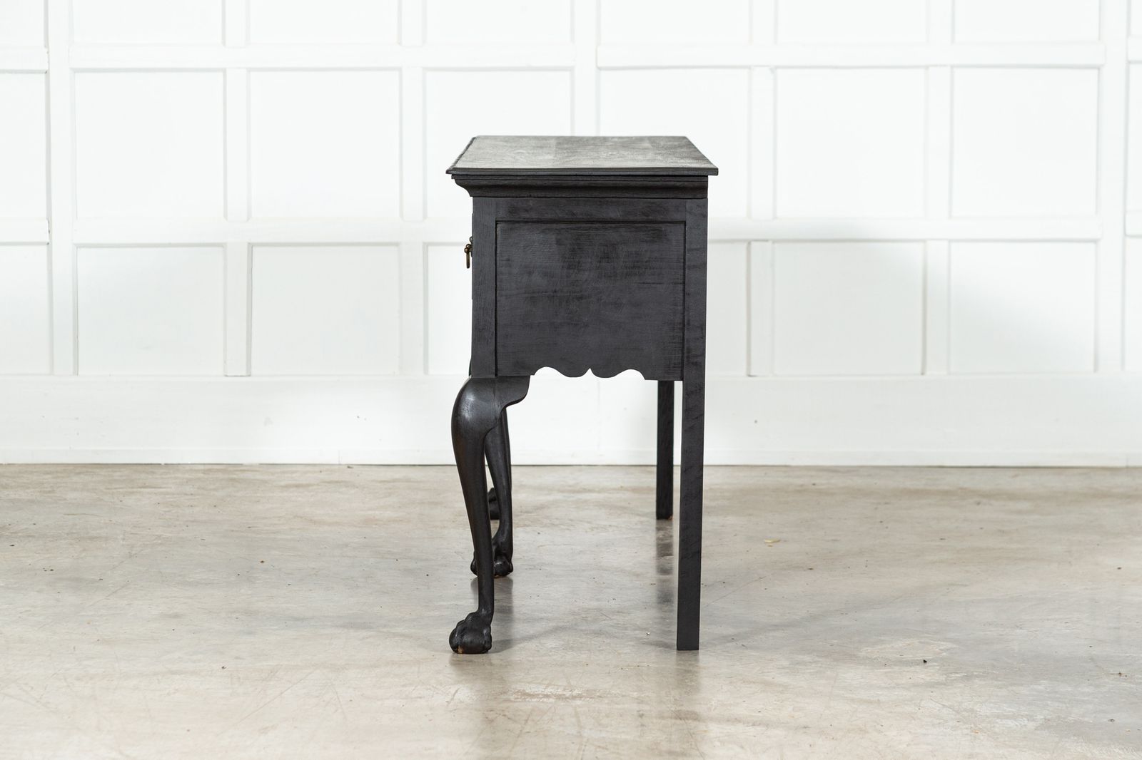 Large English 19thc Grain Ebonised Oak Dresser Base photo vinterior