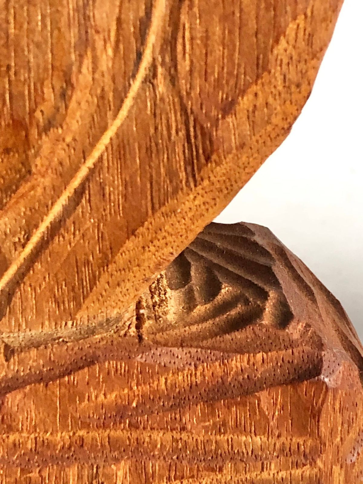 Pair Of Original Danish Sculptures Of Birds In Wood From The 1980s By Hn photo 180.0