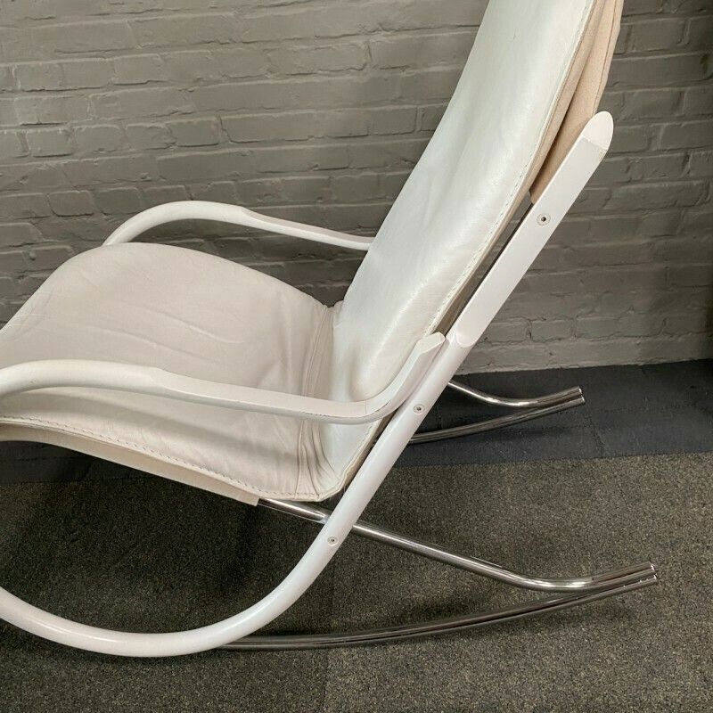 photo furniture 'Nonna' Rocking Chair By Paul Tuttle For Strässle Int. (Wk Wohnen)  1970's