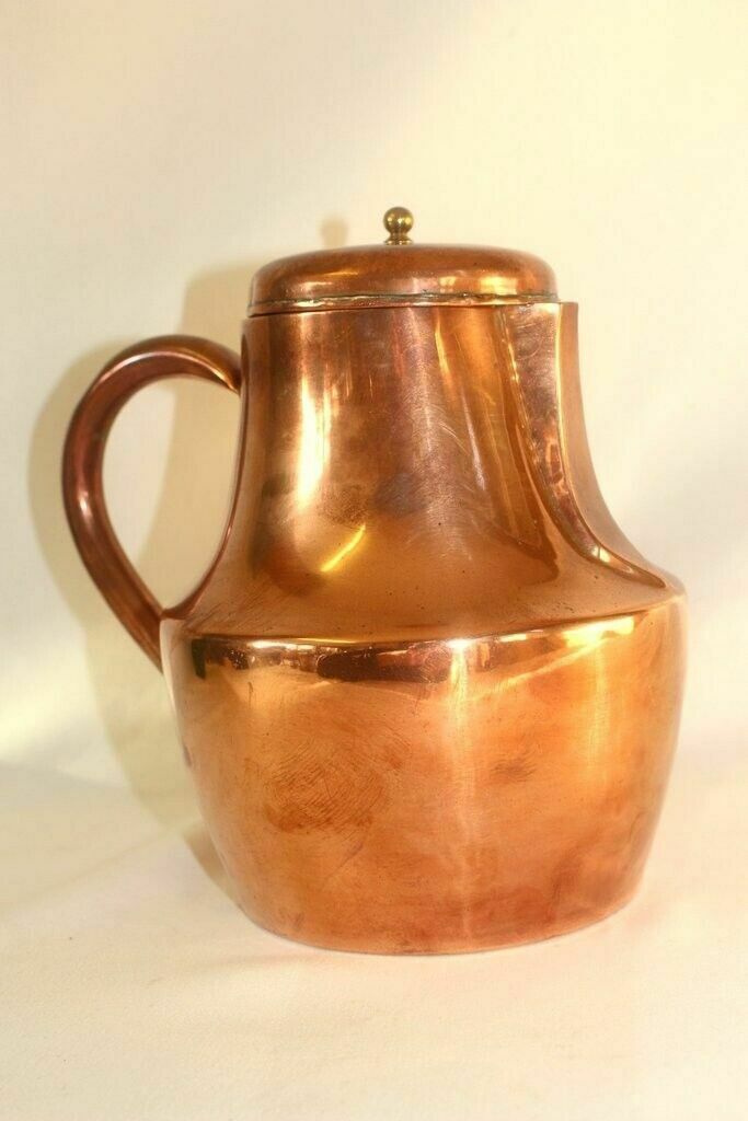 Large French Vintage Hammered Kettle Pot Flower Pot Of Paris Number 10 Stamped photo for sale