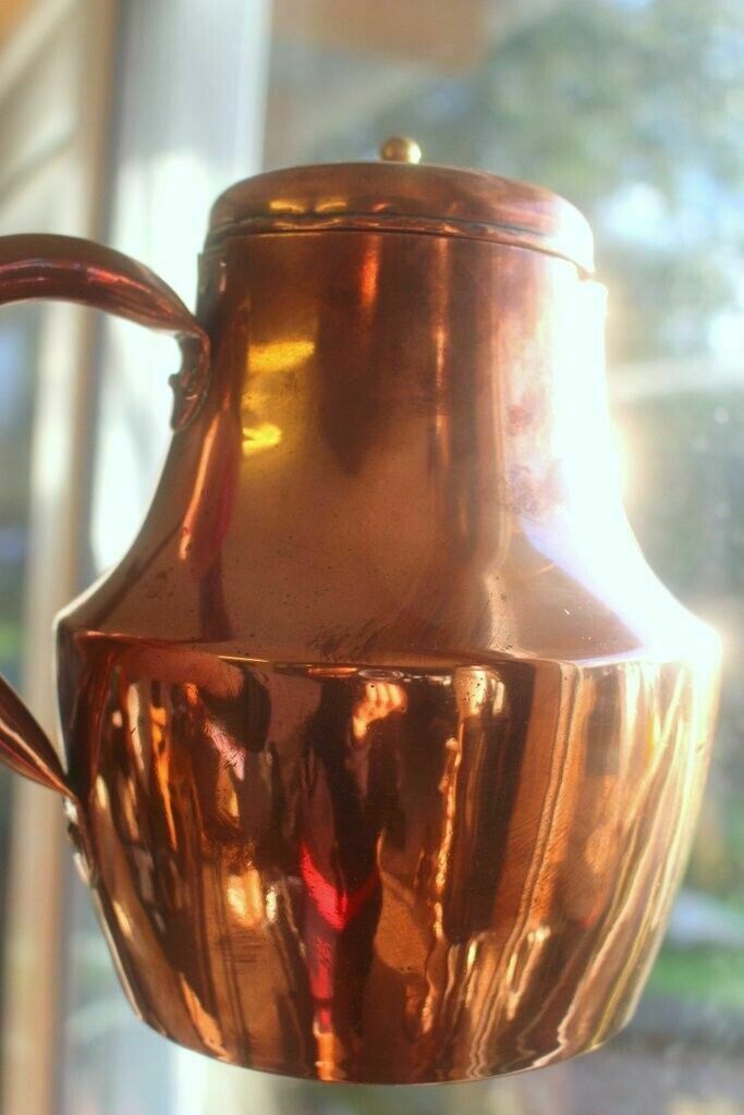 Large French Vintage Hammered Kettle Pot Flower Pot Of Paris Number 10 Stamped photo vintage
