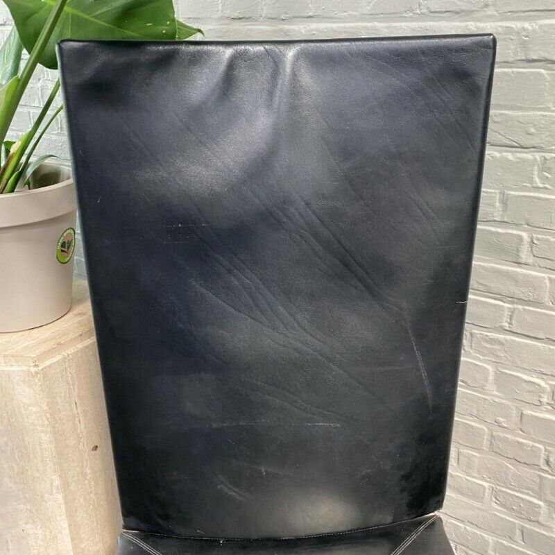Pair Black Leather Arcalla Chairs For B&B Italia By Paolo Piva   1990's photo 501.0