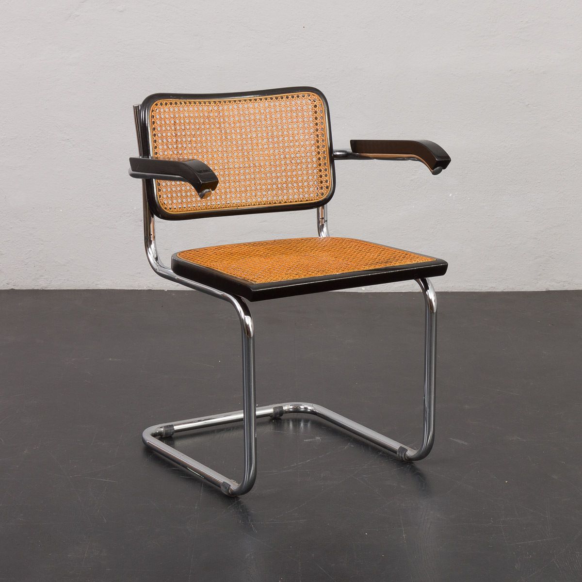 Marcel Breuer Italian Cesca Chair With Armrests By Knoll, 1960 70s photo furniture