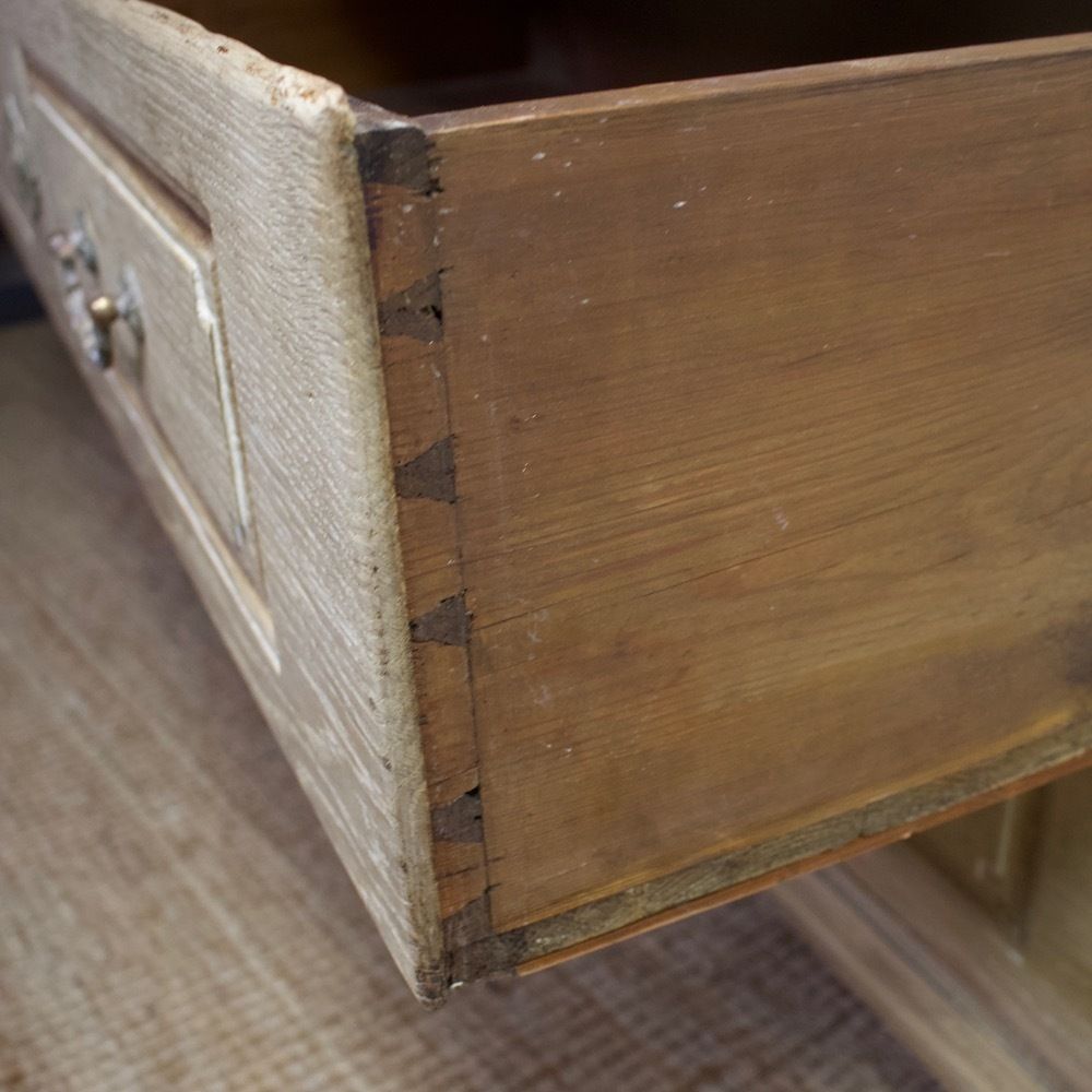 Antique French Bleached Oak Chest Of Drawers photo vintage