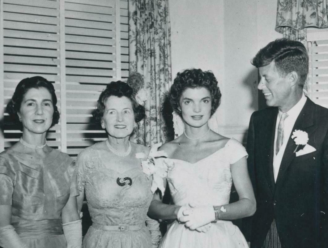 Unknown Weddingday Jackie And John F. Kennedy, Black And White Photography, 1953 photo furniture