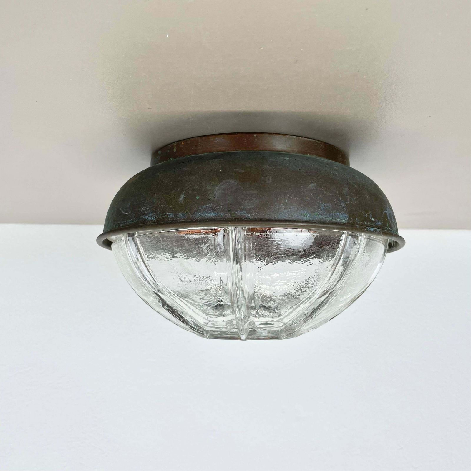 Unique Brutalist Boom Copper And Glass Wall Light By Bega Lights, Germany, 1980s photo 1046.0