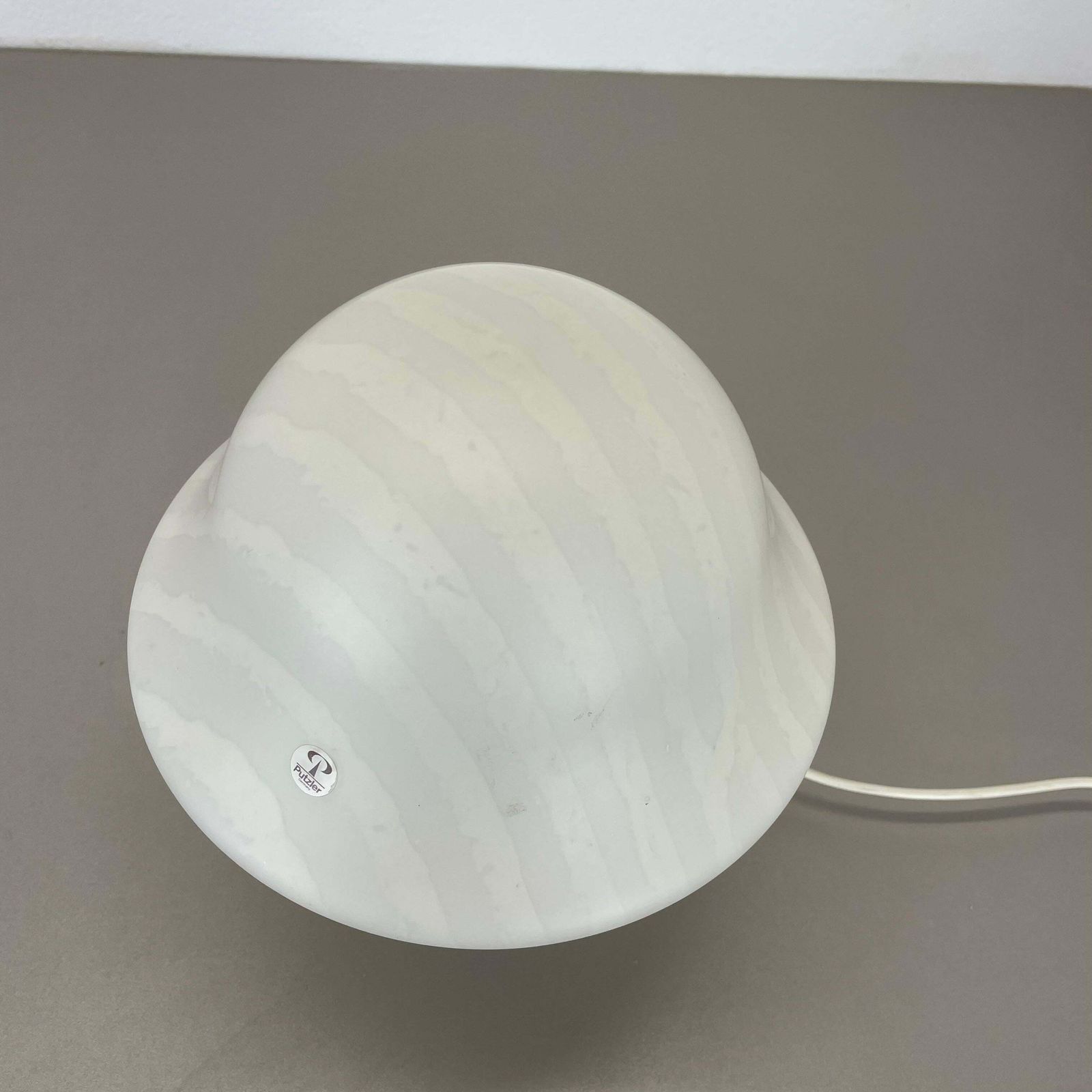 Original Glass Mushroom Zebrano Desk Light By Peill & Putzler Germany 1970s No2 photo buy
