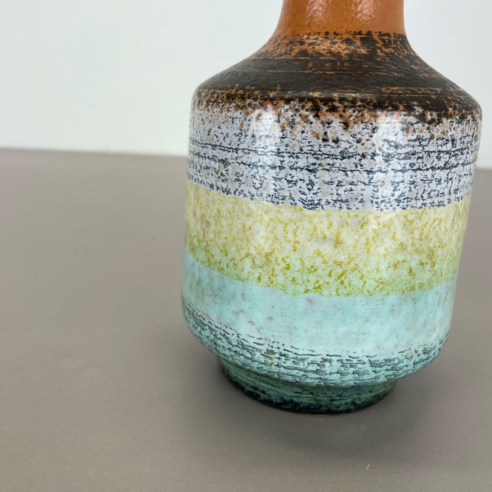 Rare Multicolor Fat Lava Ceramic Vase Veb Haldensleben, Gdr Germany, 1970s photo 392.0