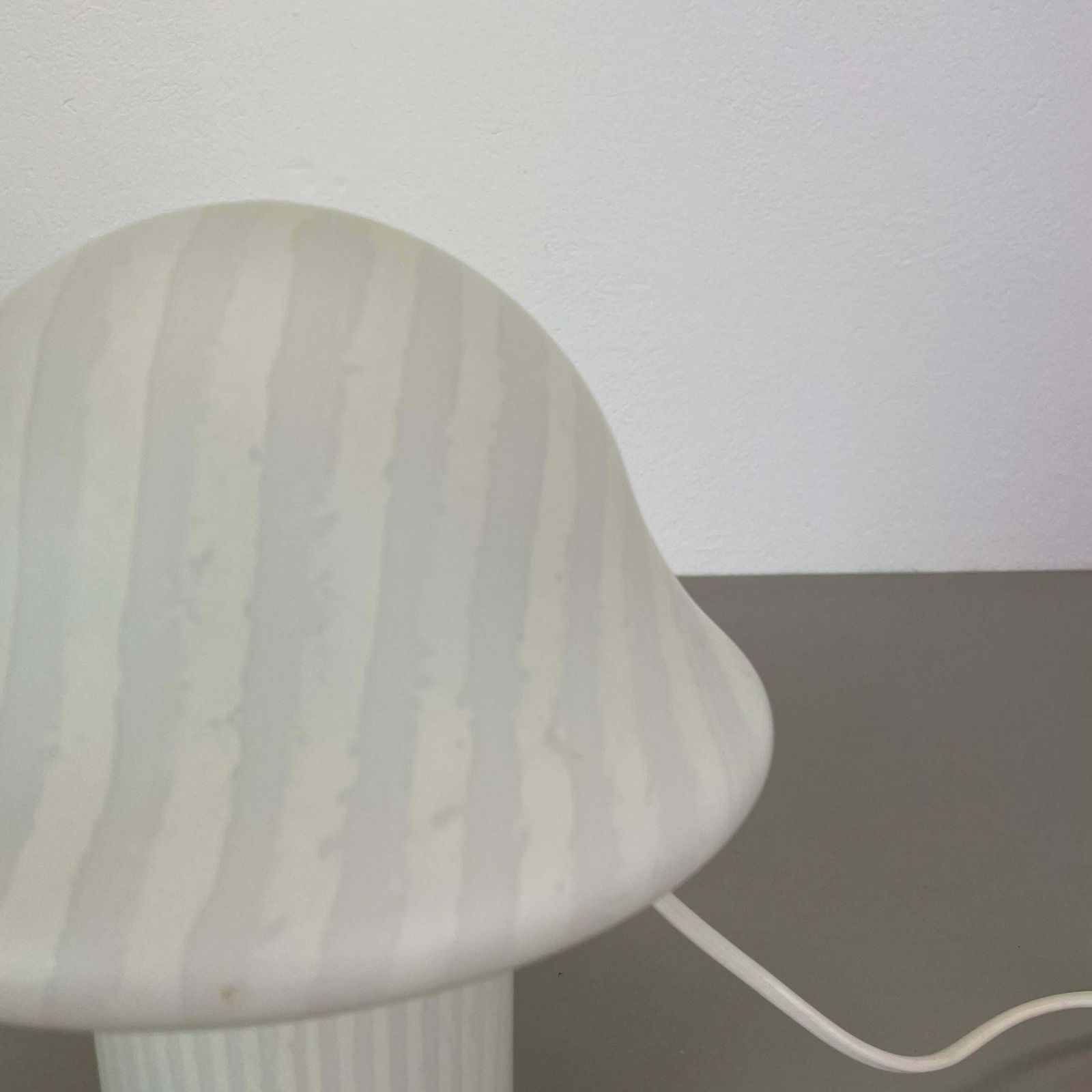 Original Glass Mushroom Zebrano Desk Light By Peill & Putzler, Germany, 1970s photo buy