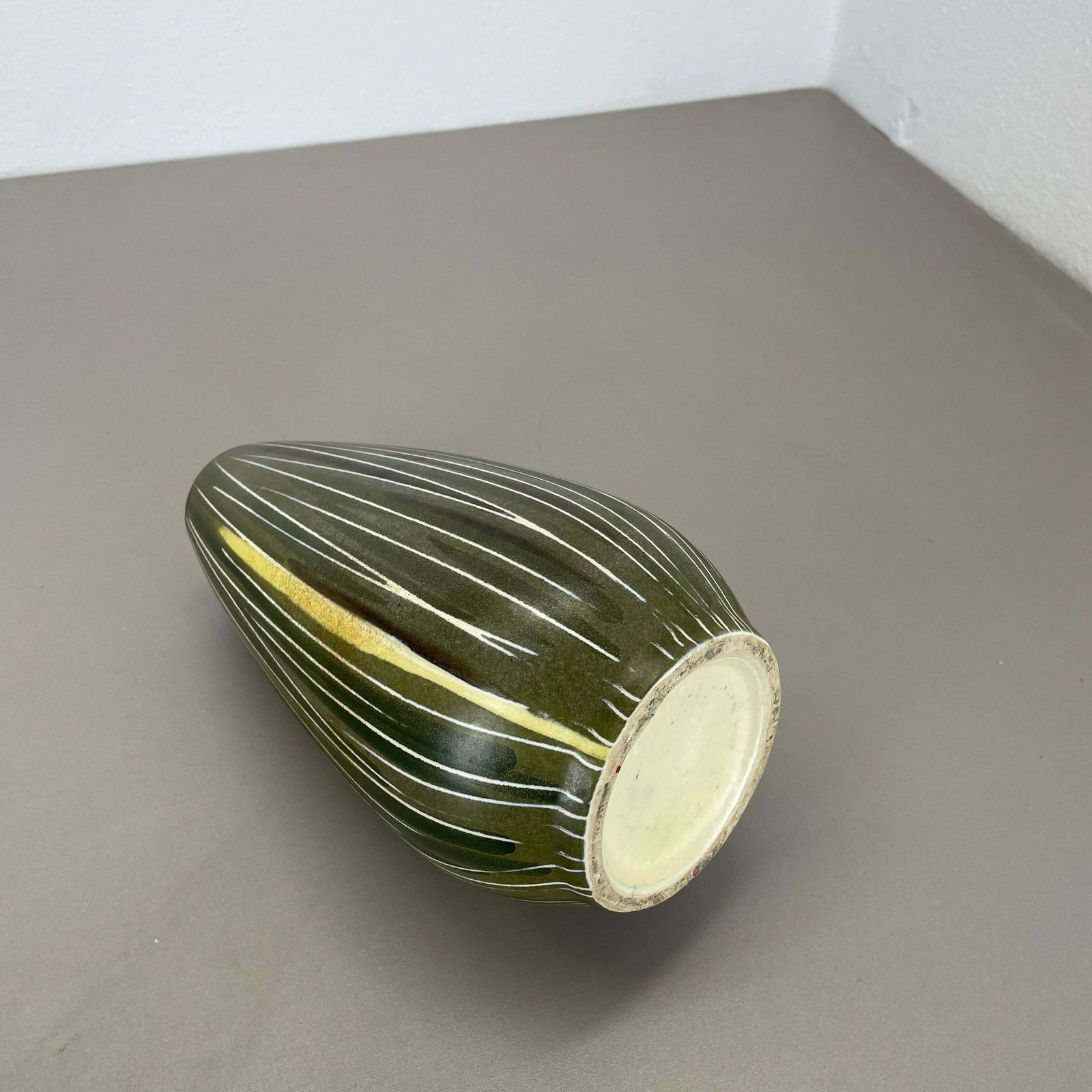 photo buy Rare Lovely Pottery Fat Lava "Lines" Vase By übelacker Ceramics, Germany, 1970
