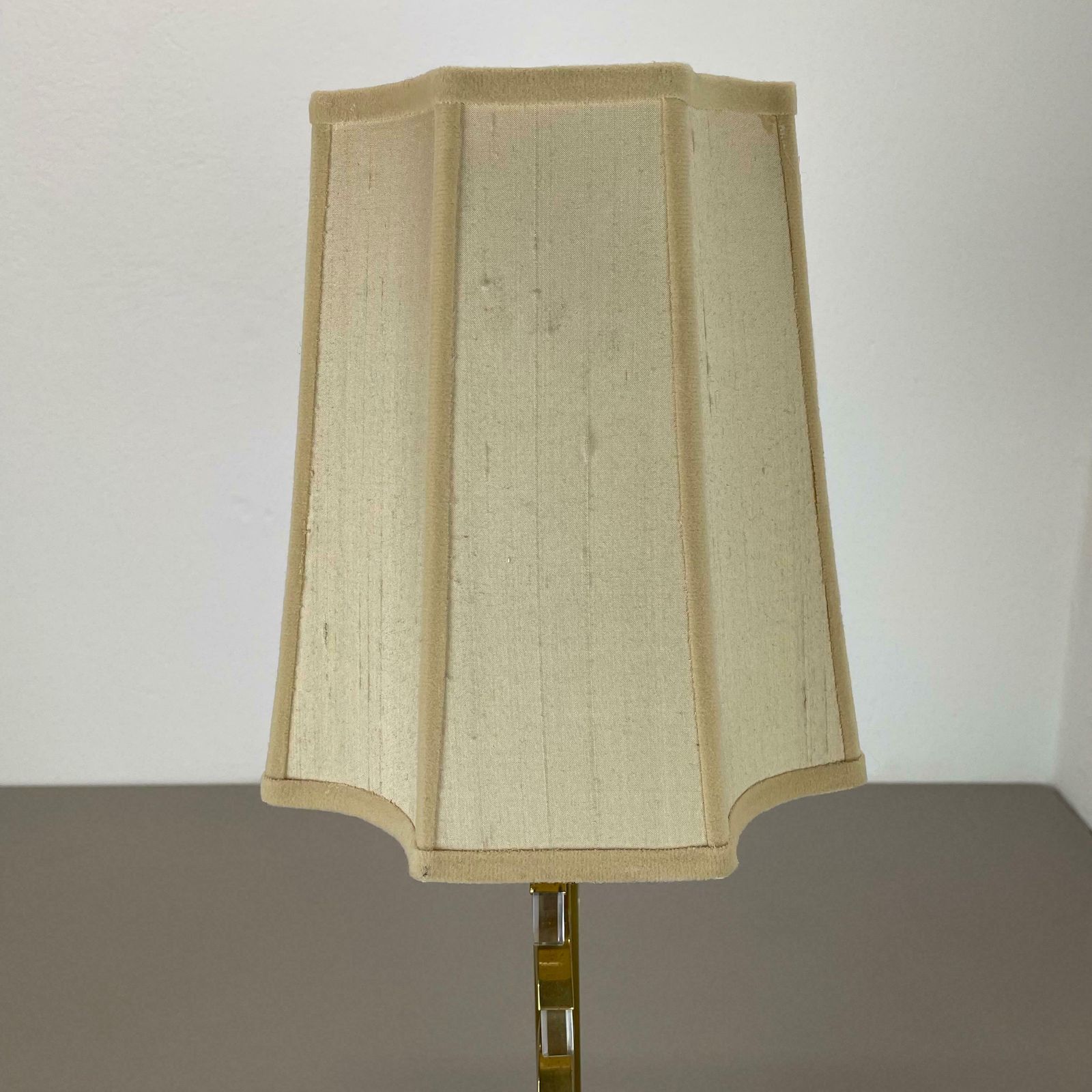 Hollywood Regency Style Brass And Acryl Table Light By Wkr Lights, Germany 1970s photo Lighting