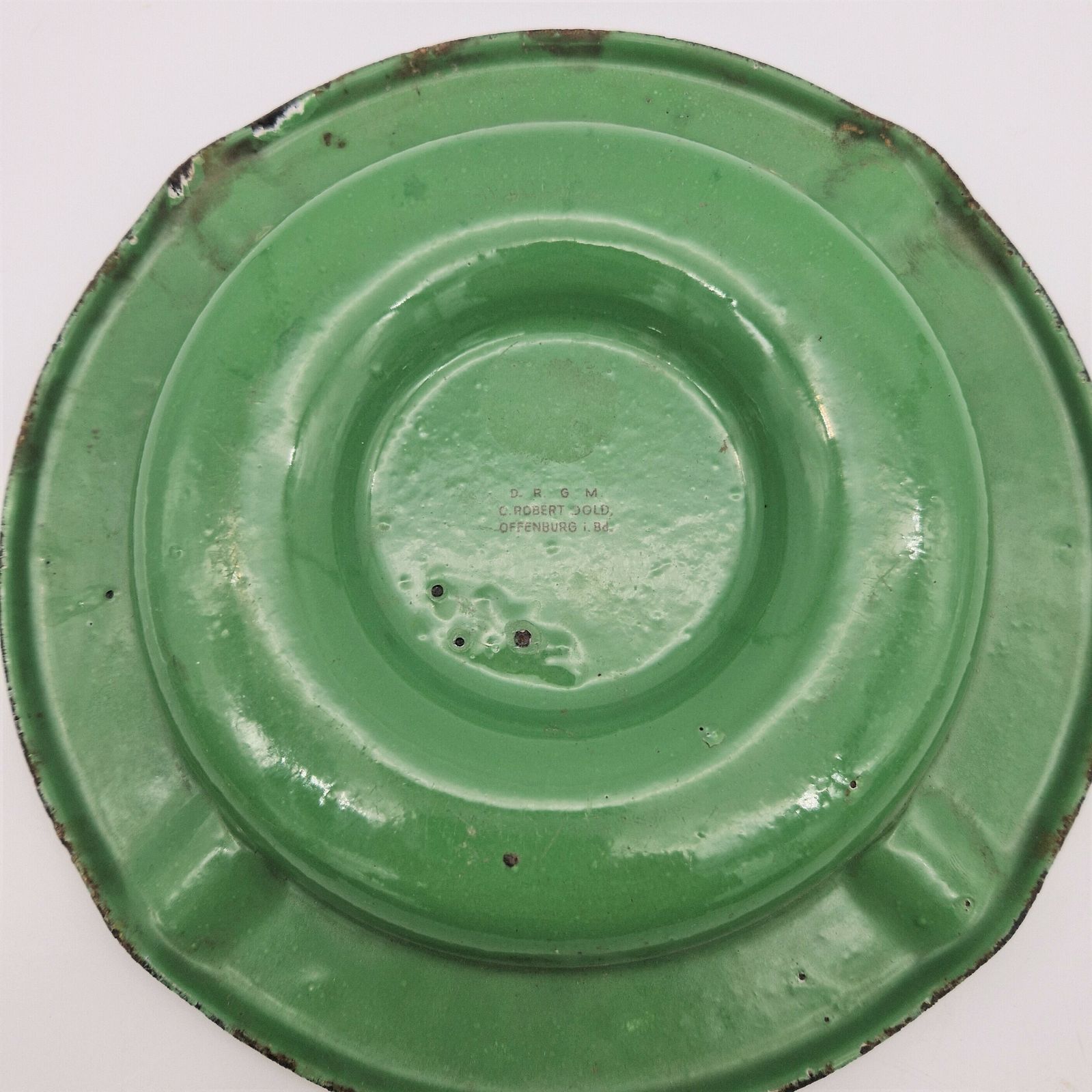 Enamelled Advertising Ashtray From Schrempp Printz Bier. 1930   1940 photo furniture