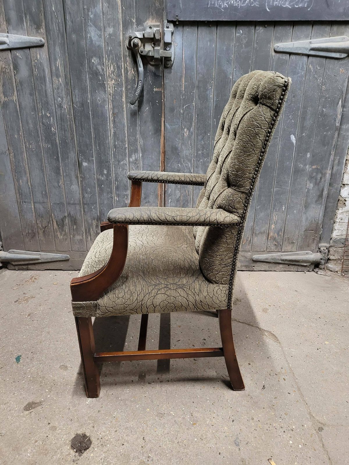 Antique Fabric Gainsborough Armchair Desk Chair photo 429.0