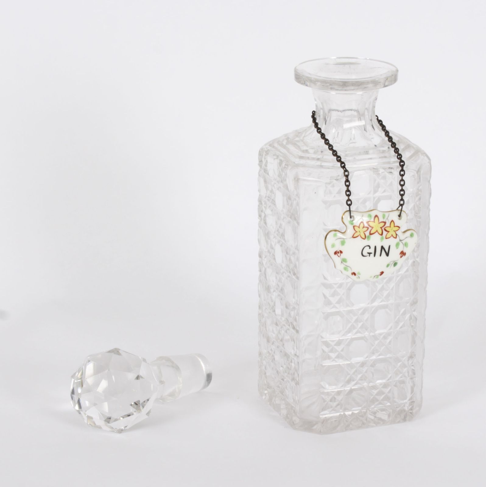 photo vinterior Vintage Group Of 3  Crystal Cut Decanters  20th C