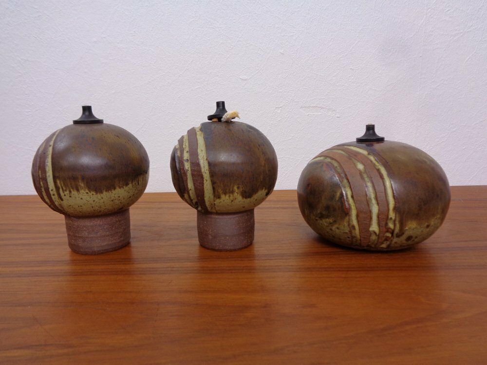 Ceramic Oil Table Lamps By Aage Würtz, 1970s, Set Of 3 photo furniture