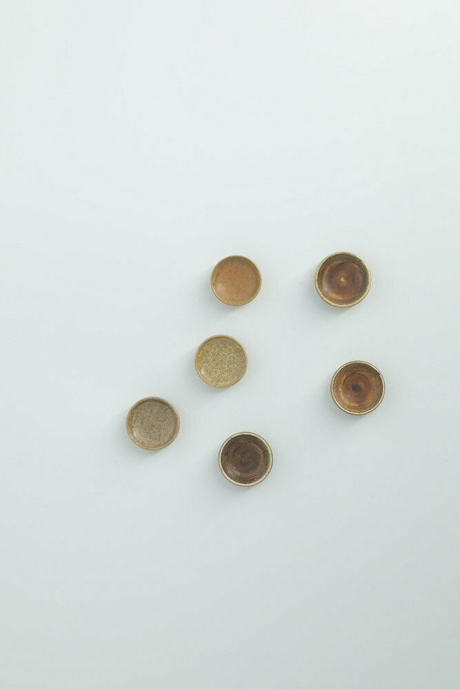 Small Mid Century Scandinavian Modern Collectible Brown Stoneware Bowls By Gunnar Borg For Höganäs Ceramics, 1960s, Set Of 6 photo furniture