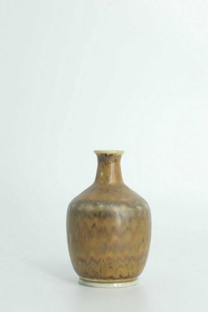 Kleine Mid Century Scandinavisch Moderne Verzamelbare Bruine Steengoed Vazen Van Gunnar Borg Voor Höganäs Ceramics, Jaren 1960, Set Van 4 photo furniture